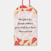 Funny Cool Funky Pizza Pattern Geschenkanhänger (Rückseite)