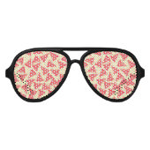 Funny Cool Funky Pizza Pattern Sonnenbrille (Vorderseite)