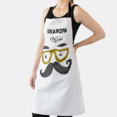 Funny Cool gelbe Brille Mustache Opa Custom Schürze (InSitu)