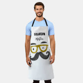 Funny Cool gelbe Brille Mustache Opa Custom Schürze (Getragen)