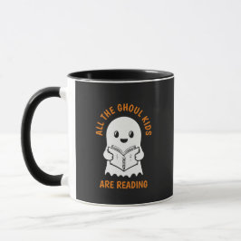 Funny Cool Ghost GHOUL Kinder lesen Tasse