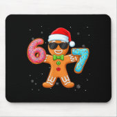 Funny Cool Gingerbread Six Seven 67 Ice Cream Drip Mousepad (Vorne)