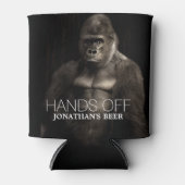 Funny Cool Gorilla "Hands off" deinen Namen Ber Dosenkühler (Vorderseite)