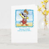 Funny, Cool Grußkarte, weißer Umschlag Karte (Gelbe Blume)