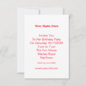 Funny Cool in Shades Pink Flamingo Beach Party Einladung (Rückseite)