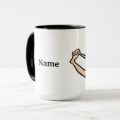 Funny Cool Male Yoga Tasse (Vorderseite Links)