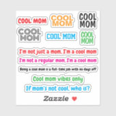Funny Cool Mama Stickers (Niedlich Mother Quotes) Aufkleber (Blatt)