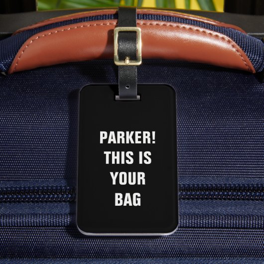 Funny Cool Minimalistisch Typografy Individuelle N Gepäckanhänger (Vorderseite Insitu 2)