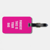 Funny Cool Minimalistisch Typografy Individuelle N Gepäckanhänger (Rückseite horizontal)