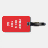 Funny Cool Minimalistisch Typografy Individuelle N Gepäckanhänger (Rückseite horizontal)