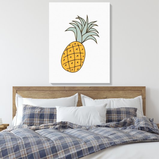 Funny cool pineapple  leinwanddruck (Insitu (Schlafzimmer))