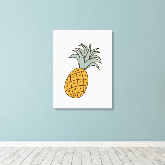 Funny cool pineapple leinwanddruck (Insitu (Holzboden))