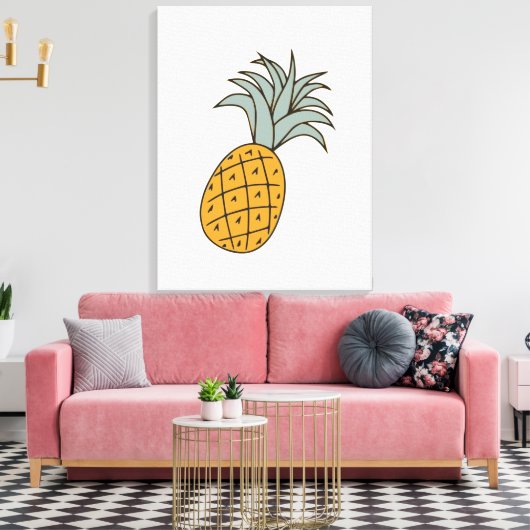 Funny cool pineapple  leinwanddruck (Insitu (Wohnzimmer))