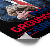 Funny Cool Trump Groundhog macht Groundhog Day Gre Poster (Ecke)