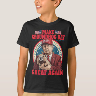 Funny Cool Trump Groundhog macht Groundhog Day Gre T-Shirt