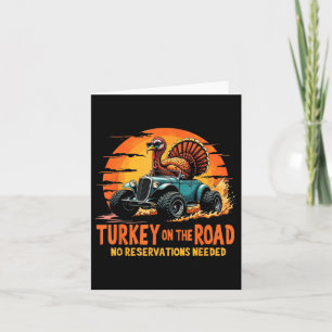 Funny Cool Turkey Reitwagen für Thanksg Karte