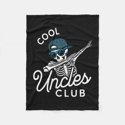 Funny Cool Uncles Club Shirt Funny Skeleton Uncle  Fleecedecke (Vorderseite)