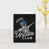Funny Cool Uncles Club Shirt Funny Skeleton Uncle Karte (Gelbe Blume)