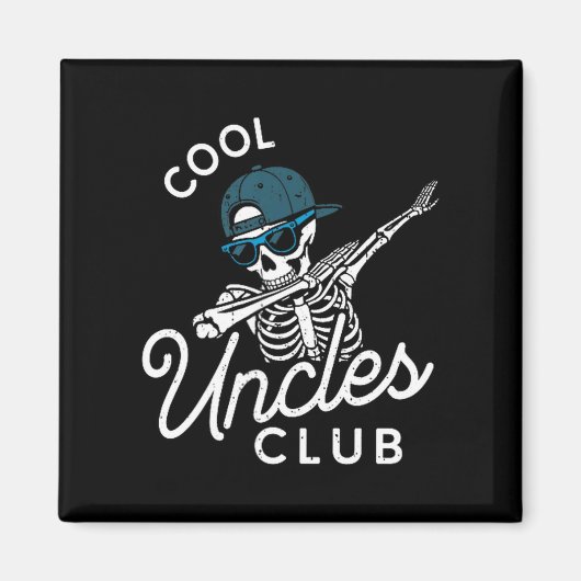 Funny Cool Uncles Club Shirt Funny Skeleton Uncle  Magnet (Vorne)