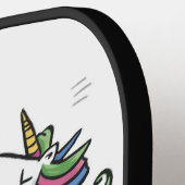 Funny Cool Unicorn Abstrakte Kunst Pickleball Schläger (Linke Seite)