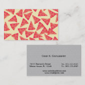 Funny Coolen Funky Pizza Pattern Visitenkarte (Vorne/Hinten)