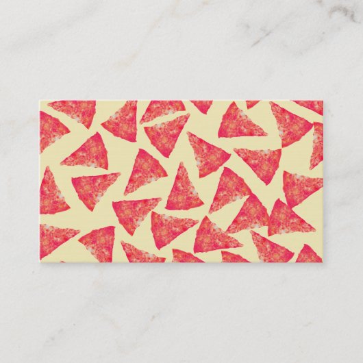 Funny Coolen Funky Pizza Pattern Visitenkarte (Vorderseite)