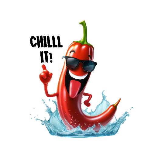 Funny cooler Chili Pfeffer für den Druck Einladung