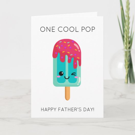 Funny Cooler Pop Pun Vatertag Card Karte (Vorderseite)