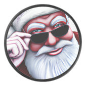Funny Cooler Weihnachtsmann in Sonnenbrille Weihna Eishockey Puck (Vorderseite)