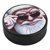 Funny Cooler Weihnachtsmann in Sonnenbrille Weihna Eishockey Puck (3/4)