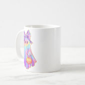 Funny Coquette Bow Ghost Pumpkin Halloween Soky Se Kaffeetasse (Vorderseite Links)