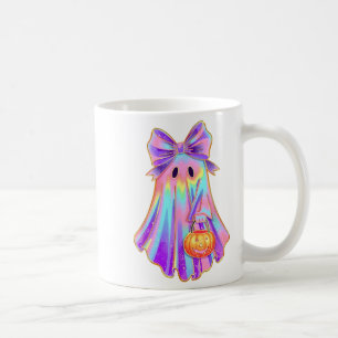 Funny Coquette Bow Ghost Pumpkin Halloween Soky Se Kaffeetasse