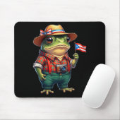 Funny Coqui Frog Puerto Rico Flag Taino Boricua Hi Mousepad (Mit Mouse)