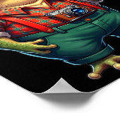 Funny Coqui Frog Puerto Rico Flag Taino Boricua Hi Poster (Ecke)