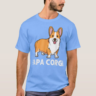 Funny Corgi Art für Männer Vater Walisischer Corgi T-Shirt