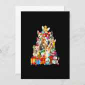 Funny Corgi Christmas Tree Lights Geschenk Hund Lo Einladung (Vorne/Hinten)
