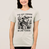Funny Corgi Cowboy Dog Tri-Blend Shirt (Vorderseite)