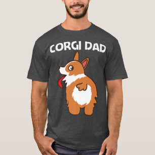 Funny Corgi Design für Vater Pater Haustier Tier D T-Shirt