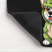 Funny Corgi Dog T-rex Costume Christmas Kids Boys Mousepad (Ecke)
