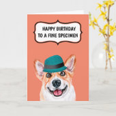 Funny corgi dog to vater Mutter Feinwein Spaß Karte (Gelbe Blume)