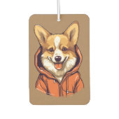 Funny Corgi Dog Wearing Hoodie Autolufterfrischer (Vorderseite)