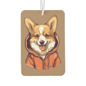 Funny Corgi Dog Wearing Hoodie Autolufterfrischer (Rückseite)