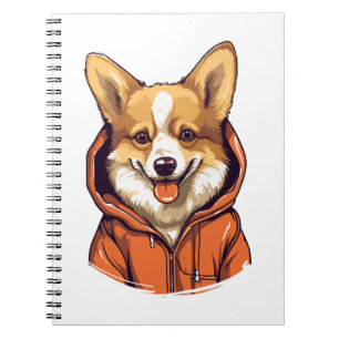Funny Corgi Dog Wearing Hoodie Notizblock