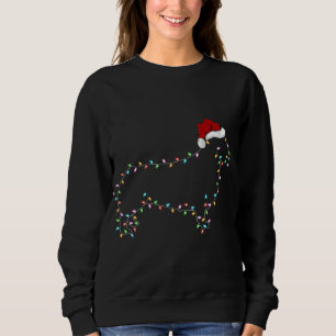 Funny Corgi Dog Xmas Lighting Weihnachtsmannmütze  Sweatshirt