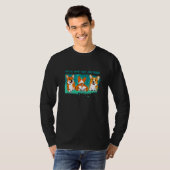 Funny Corgi Friends T-Shirt (Vorne ganz)