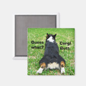 Funny Corgi Hintern Magnet (Vorderseite/Rückseite)