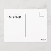 Funny Corgi Hintern Ratet Was Hunde Humor Foto Postkarte (Rückseite)