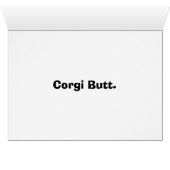 Funny Corgi Hintern Ratet was Spaß Card (Innenansicht Horizontal (Unten))
