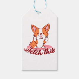 Funny Corgi Hund Middle Finger holt das Geschenkanhänger