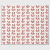 Funny Corgi Hund Middle Finger holt das Geschenkpapier (Flach)